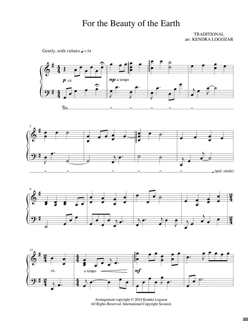 For the Beauty of the Earth - Sheet Music Download