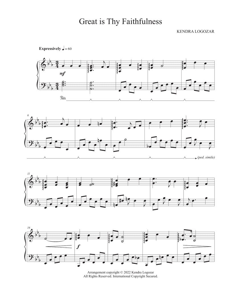 Great Is Thy Faithfulness - Sheet Music Download