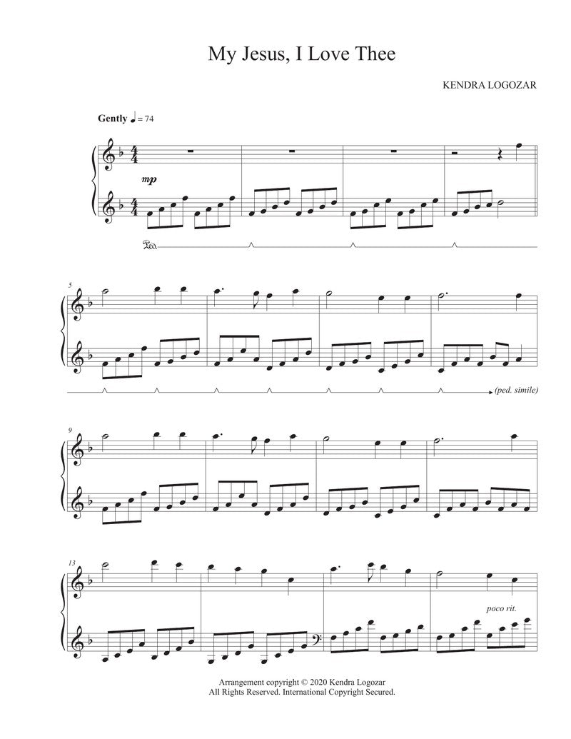 My Jesus I Love Thee - Sheet Music Download