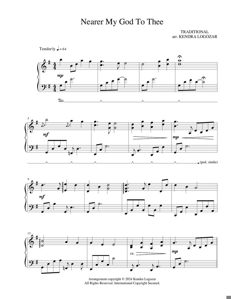 Nearer My God To Thee - Sheet Music Download