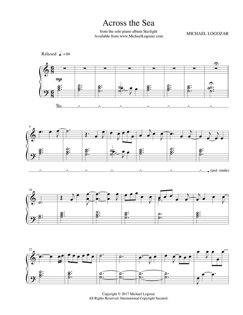 Across the Sea - Sheet Music Download