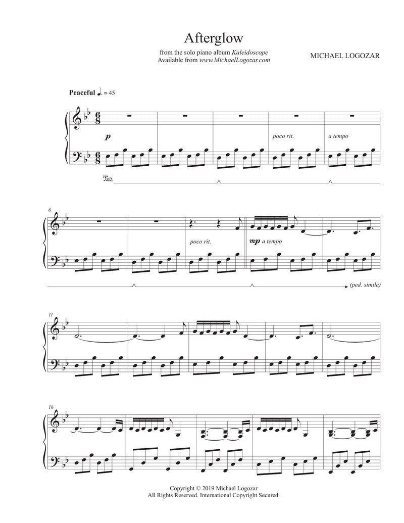 Afterglow - Sheet Music Download