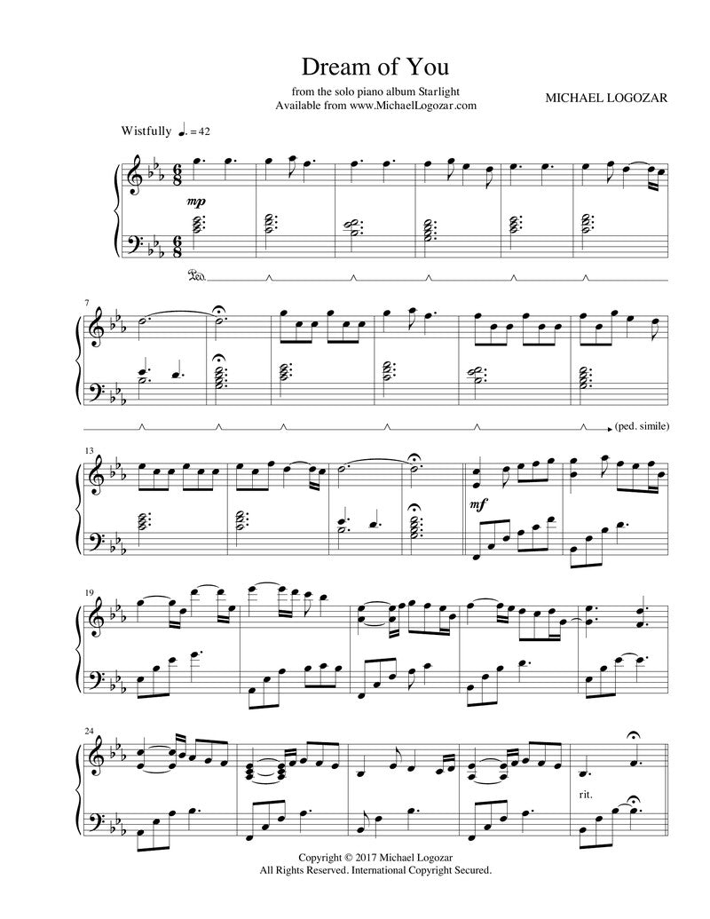 Dream of You - Sheet Music Download