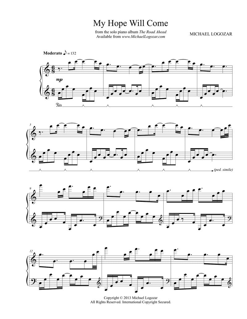 My Hope Will Come - Sheet Music Download