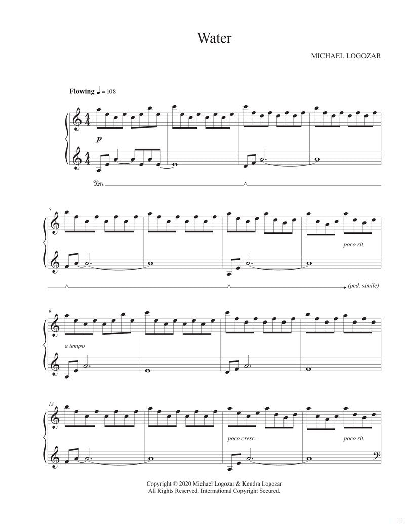 Water (Key of Am) - Sheet Music Download