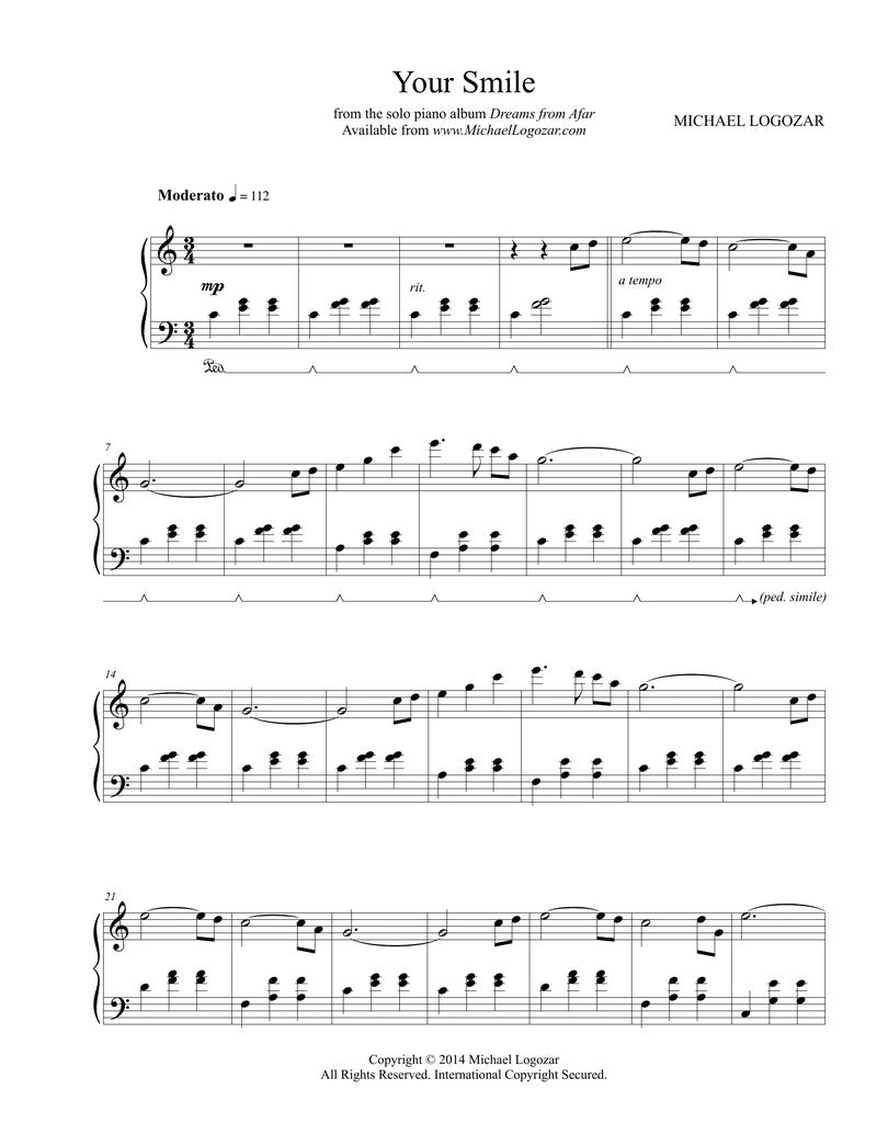 Your Smile - Sheet Music Download