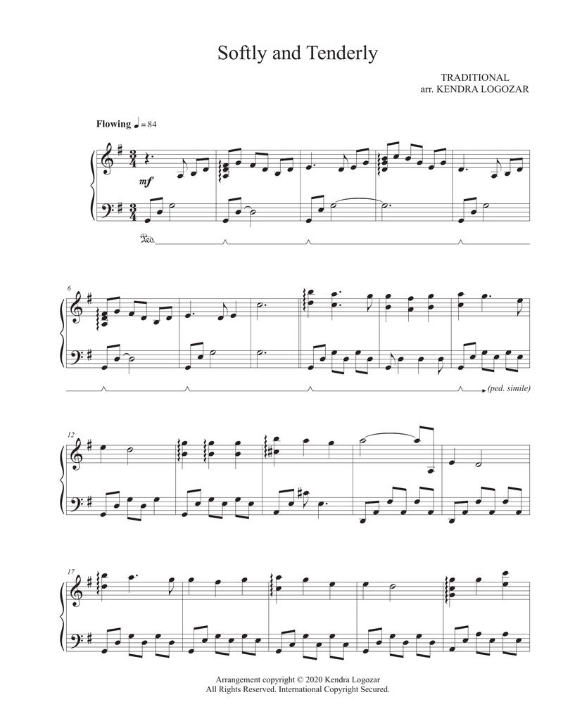 Kendra Logozar - Softly and Tenderly - Sheet Music Download