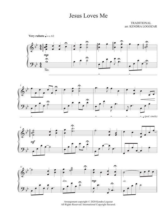 Kendra Logozar - Jesus Loves Me - Sheet Music Download