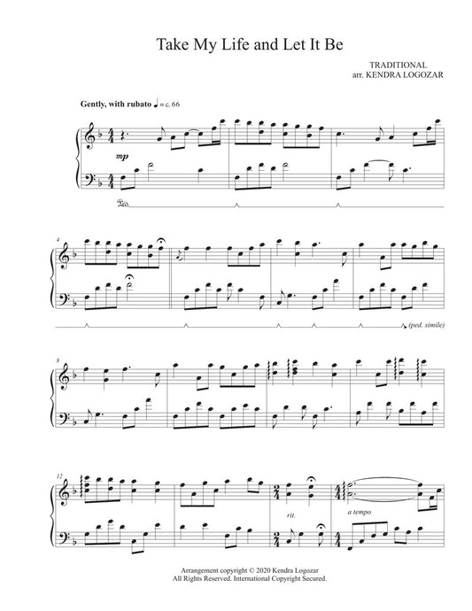 Kendra Logozar - Take My Life and Let It Be - Sheet Music Download