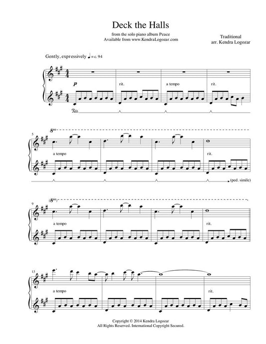 Deck the Halls - Sheet Music Download