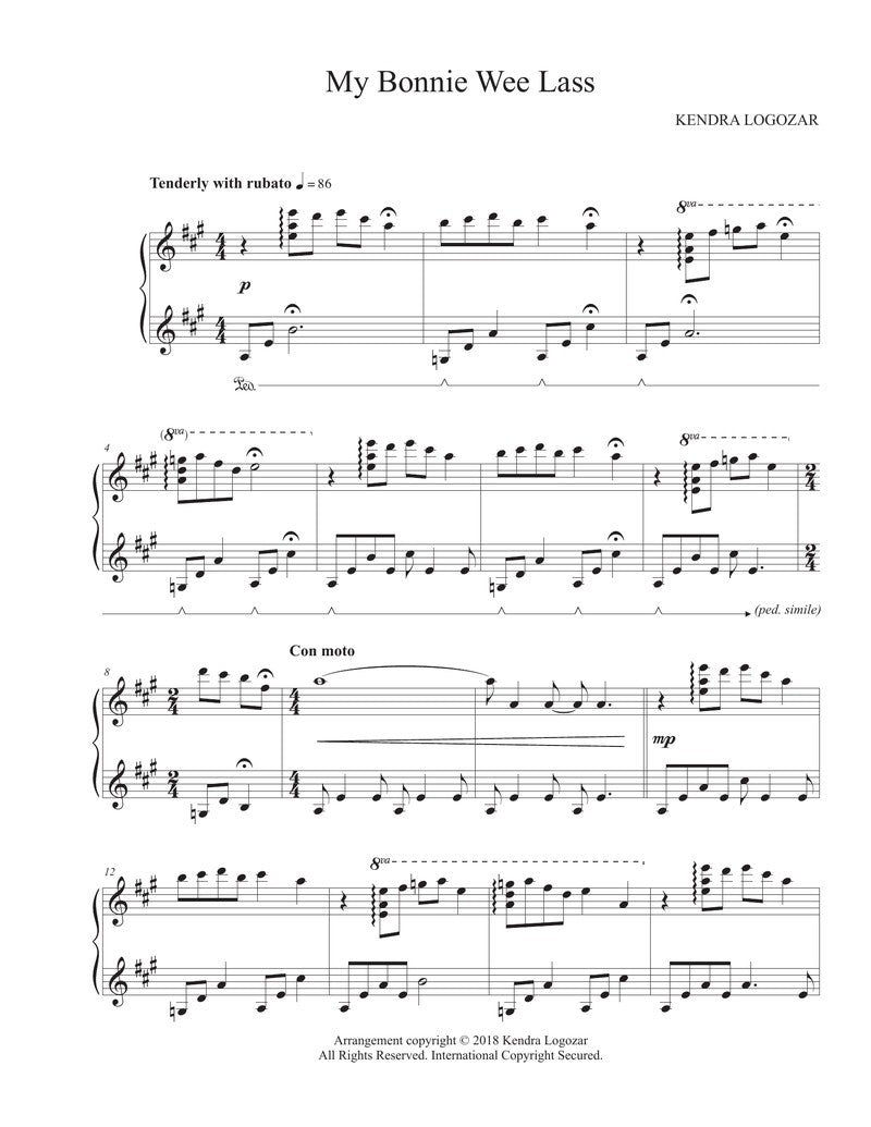 My Bonnie Wee Lass - Sheet Music Download