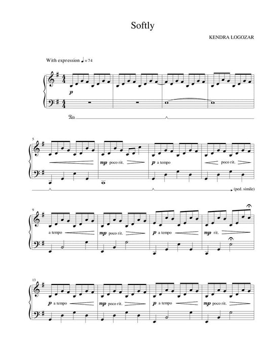 Softly (key of G) - Sheet Music Download