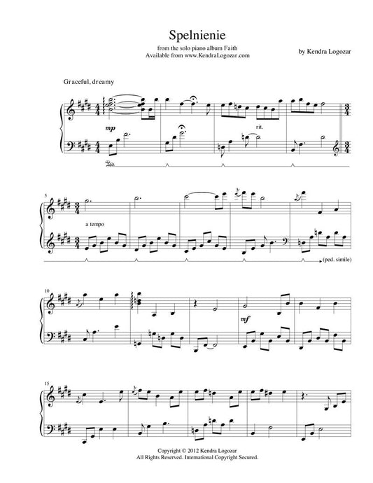Spelnienie - Sheet Music Download