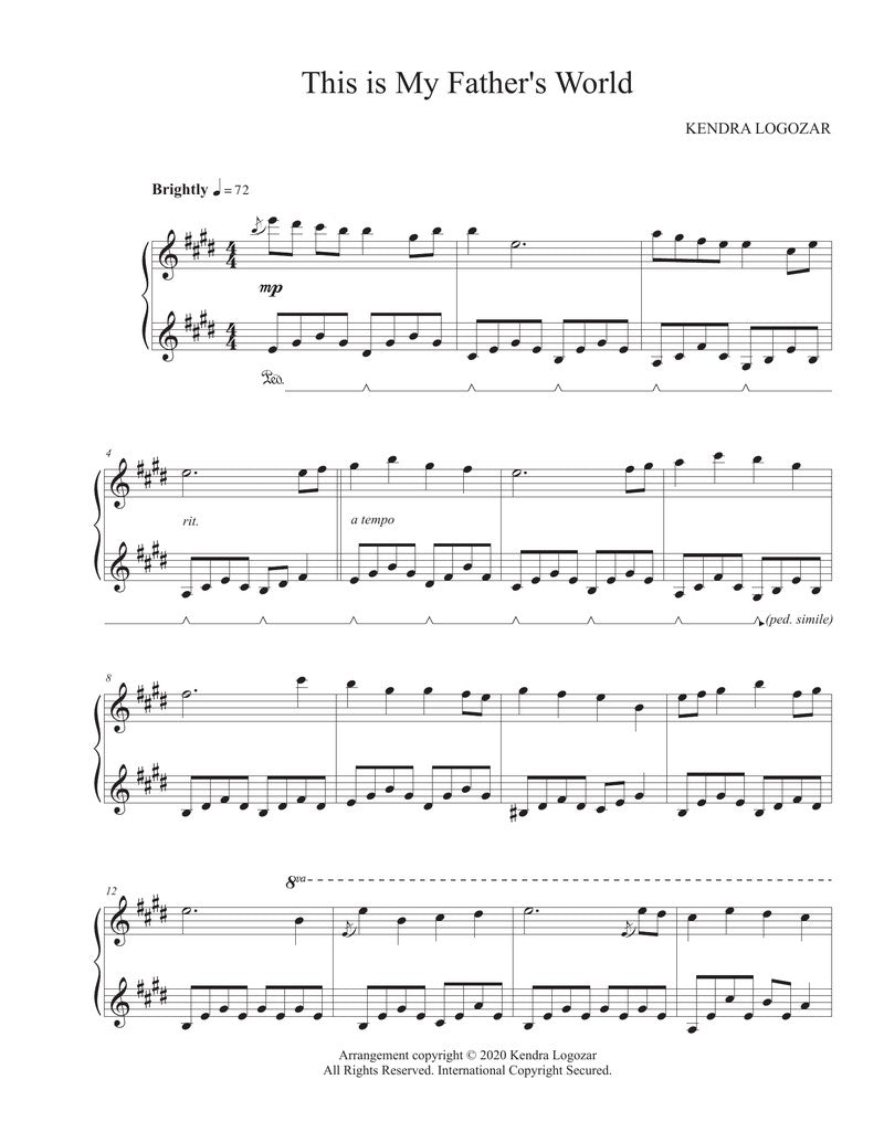 This Is My Father's World - Sheet Music Download