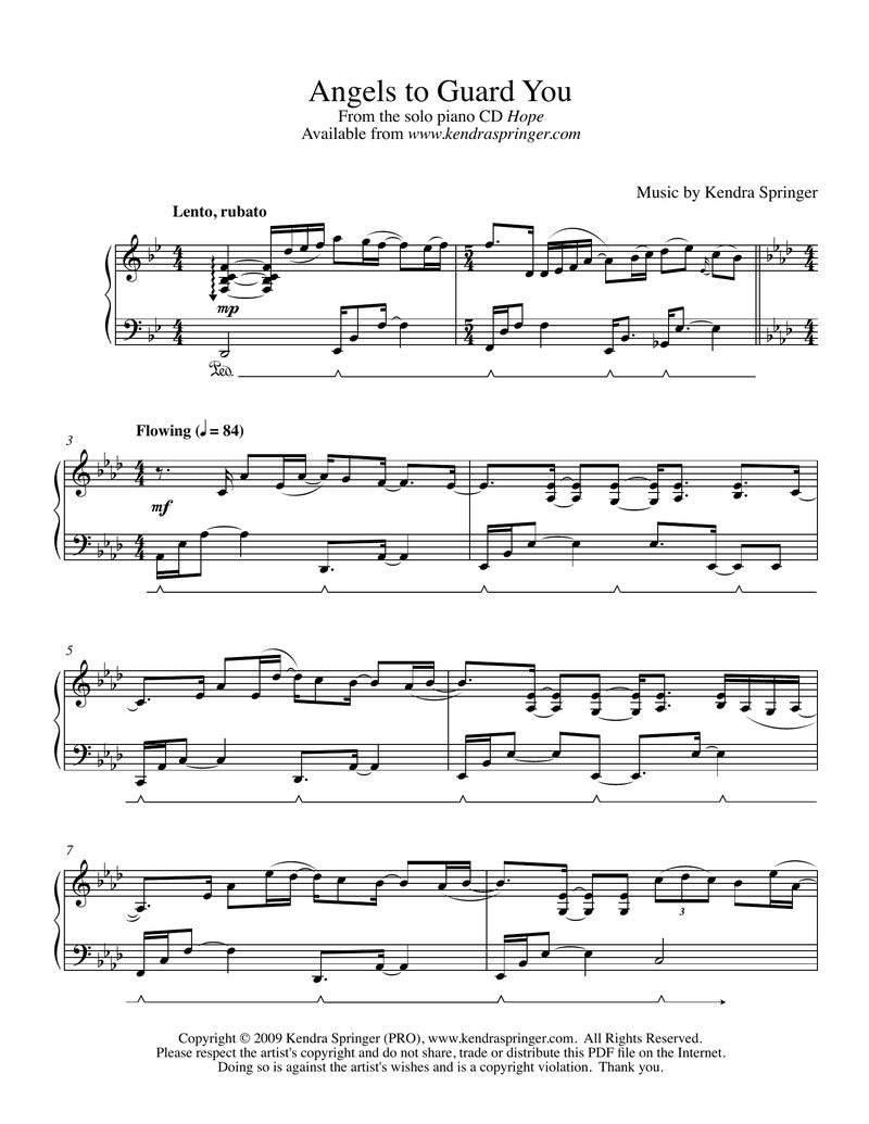 Angels to Guard You - Sheet Music Download