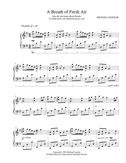 A Breath of Fresh Air - Sheet Music Download