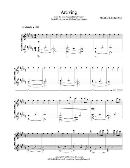 Arriving - Sheet Music Download