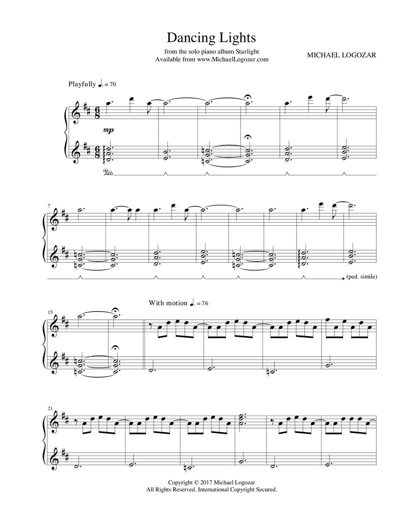 Dancing Lights - Sheet Music Download