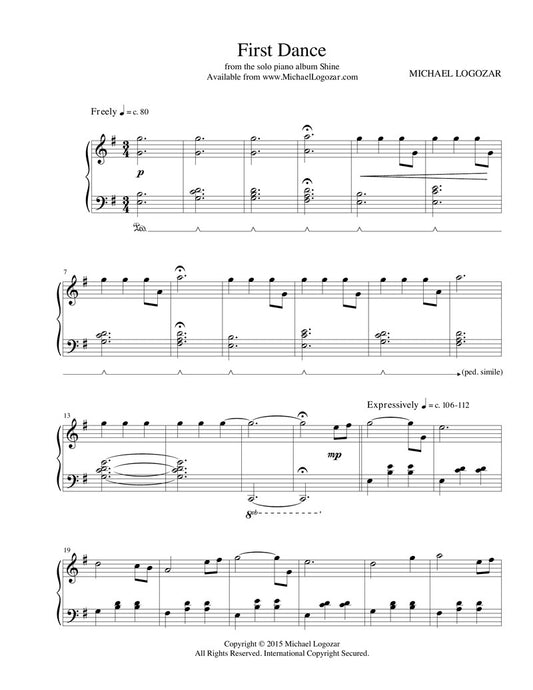 First Dance - Sheet Music Download