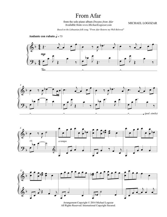 From Afar - Sheet Music Download