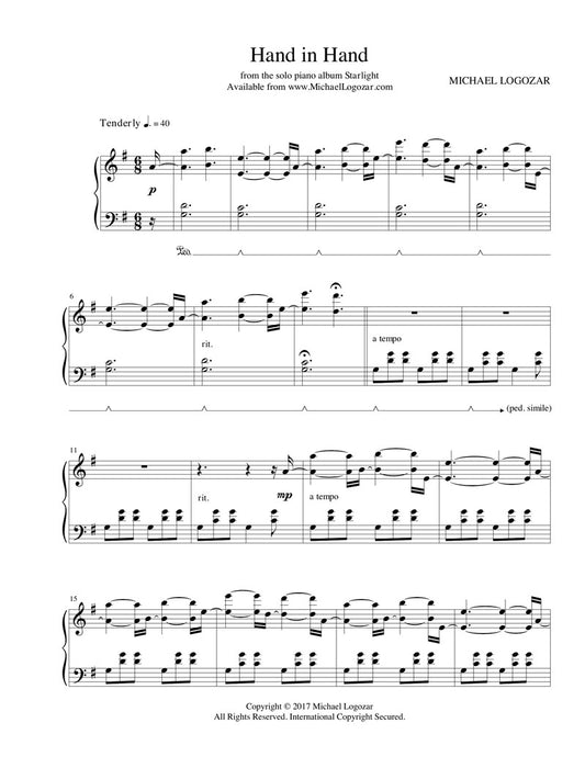 Hand in Hand - Sheet Music Download