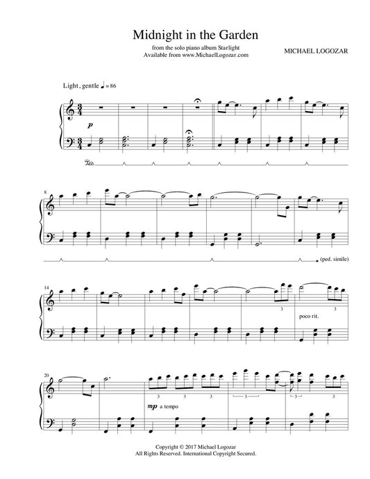 Midnight in the Garden - Sheet Music Download
