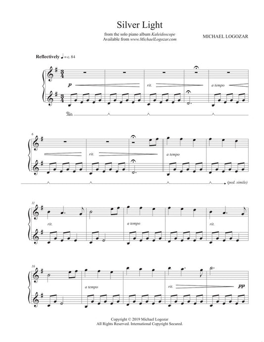 Silver Light (Key of Em) - Sheet Music Download