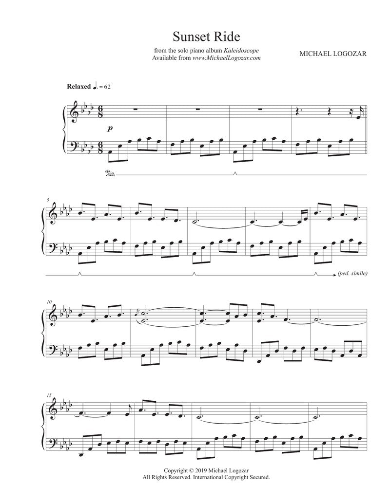 Sunset Ride - Sheet Music Download