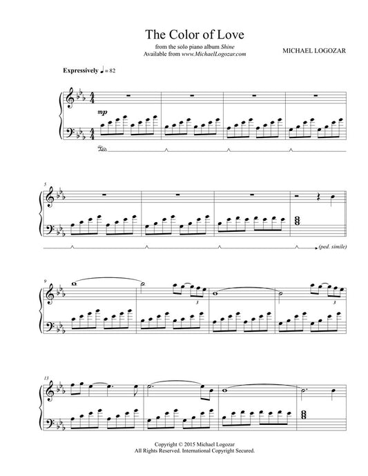 The Color of Love - Sheet Music Download