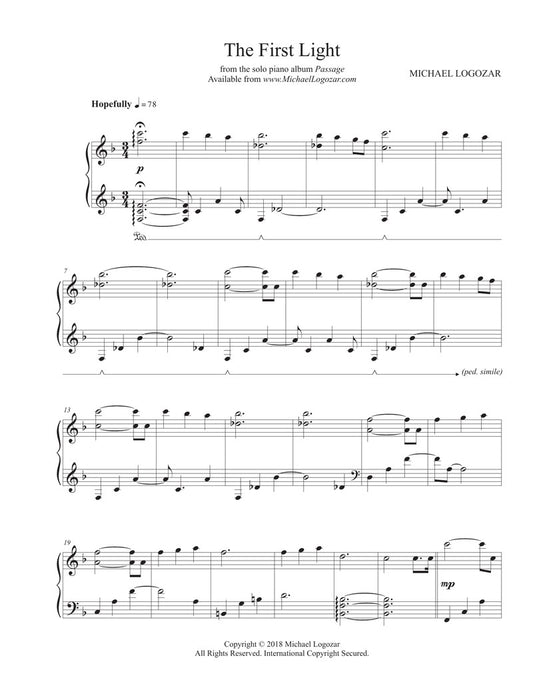 The First Light - Sheet Music Download