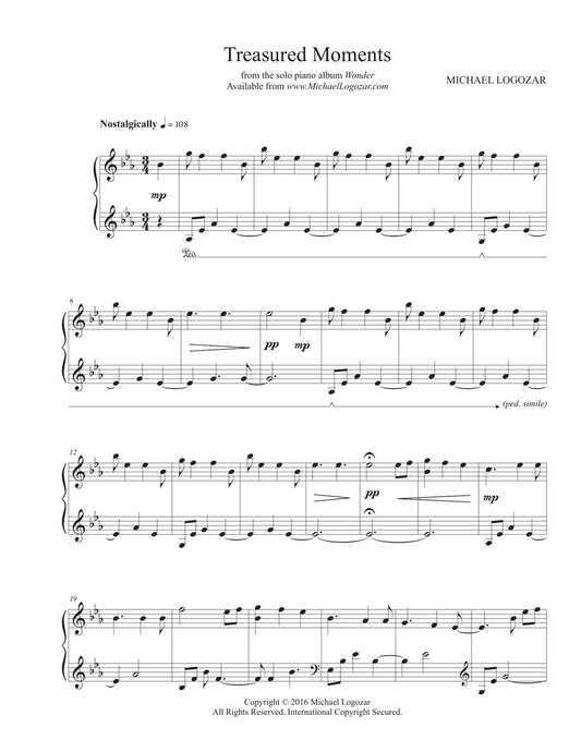 Treasured Moments - Sheet Music Download