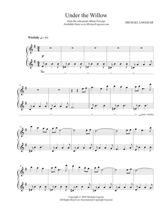 Under the Willow - Sheet Music Download