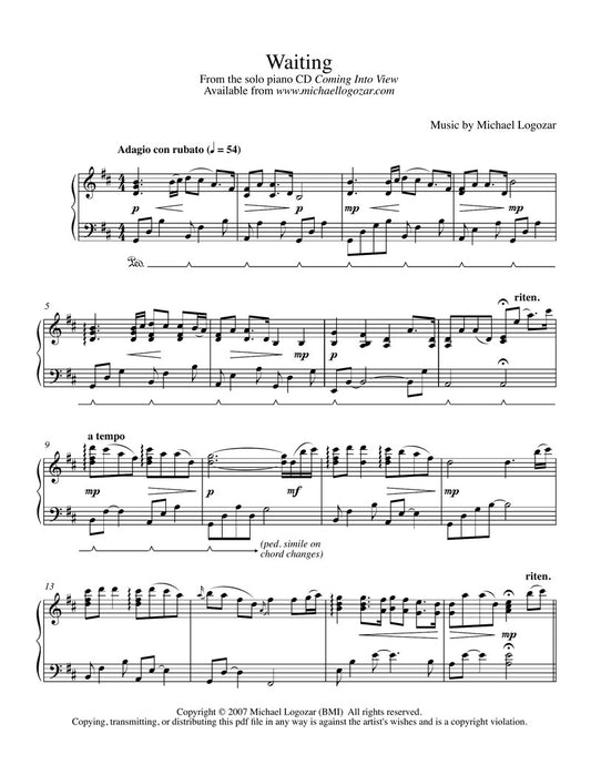 Waiting - Sheet Music Download