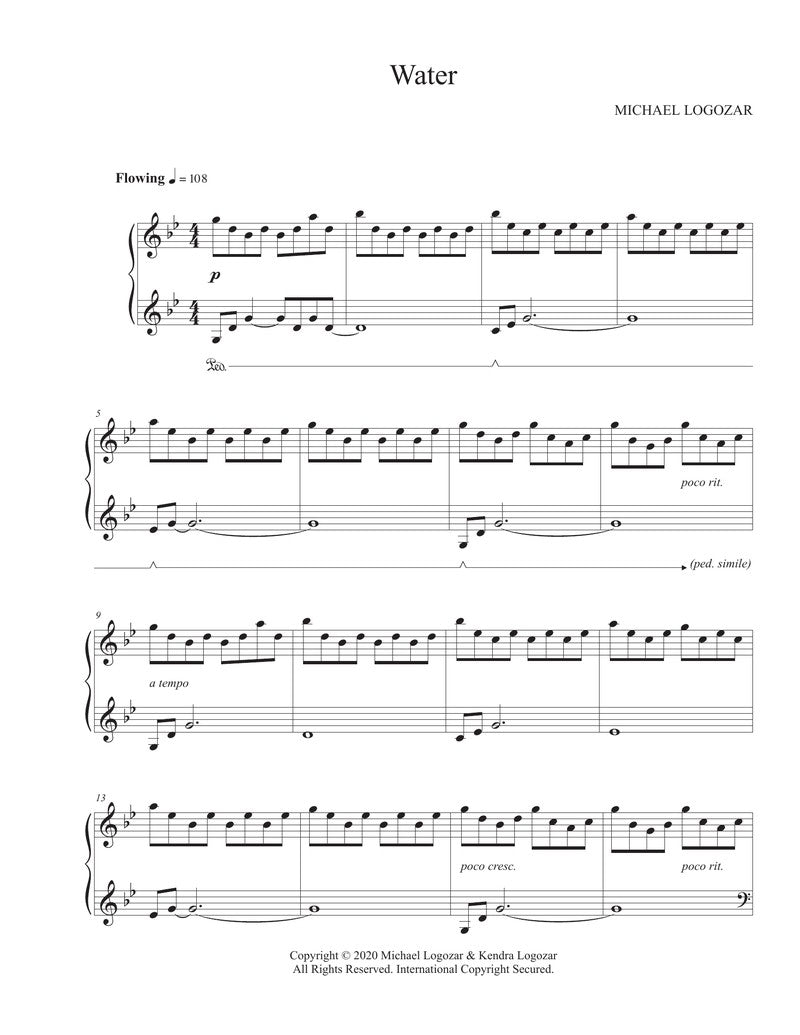 Water (Key of Gm) - Sheet Music Download