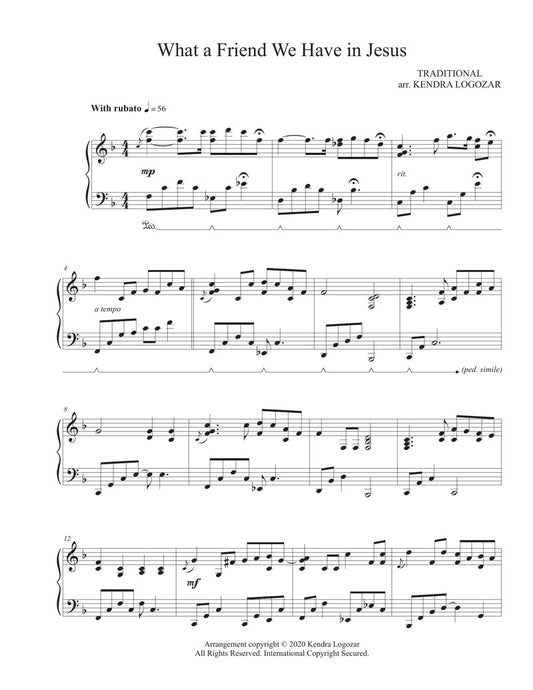 Kendra Logozar - What a Friend We Have in Jesus - Sheet Music Download